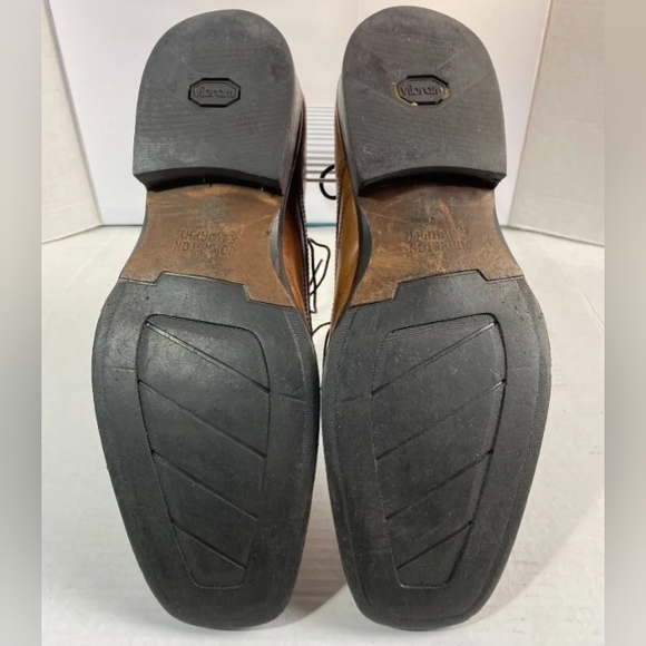 J &M Lace Up Dress Shoes,Brown Leather,Men Size 10 M - Picture 5 of 6